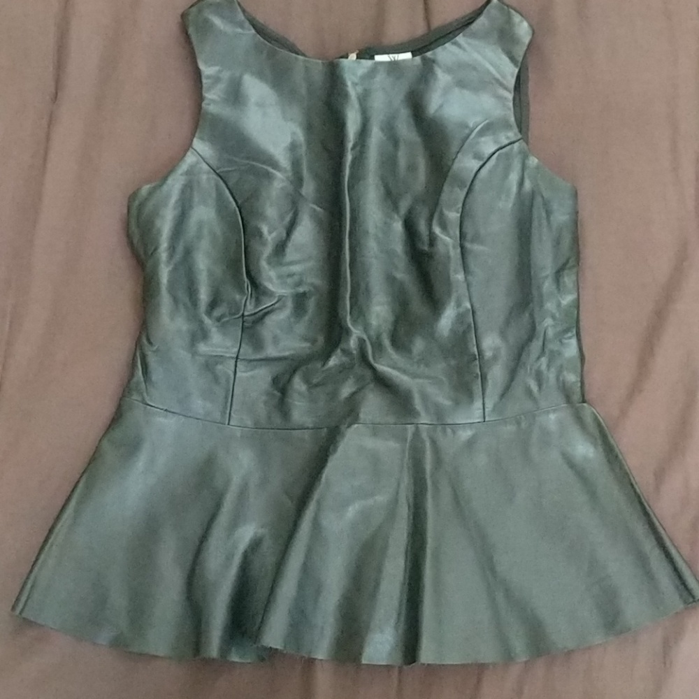 Faux Leather Top